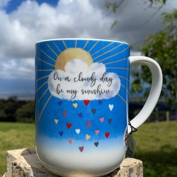 ON a Cloudy Day Be my Sunshine ☀️ ceramic mug New - Picture 1 of 5